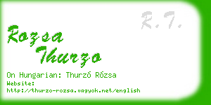 rozsa thurzo business card